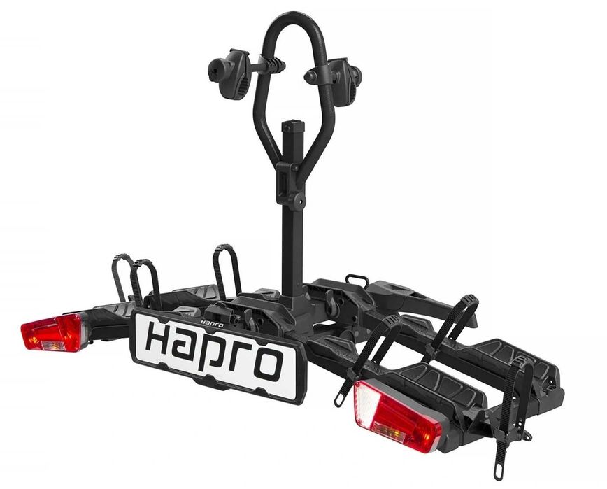 Mocna platforma na 2 rowery elektryczne. HAPRO Atlas Premium XFold 2