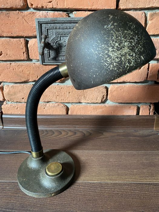 Lampka biurkowa proj. Egon Hillebrand bauhaus vintage loft industrial