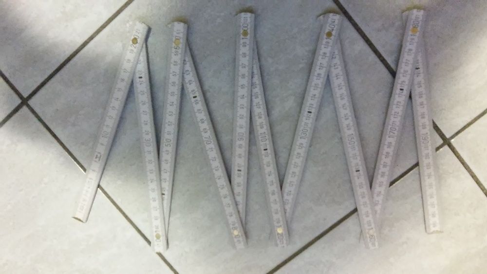 Miarka metalowa Germany , drewniana rozkladana ThyssenKrupp,