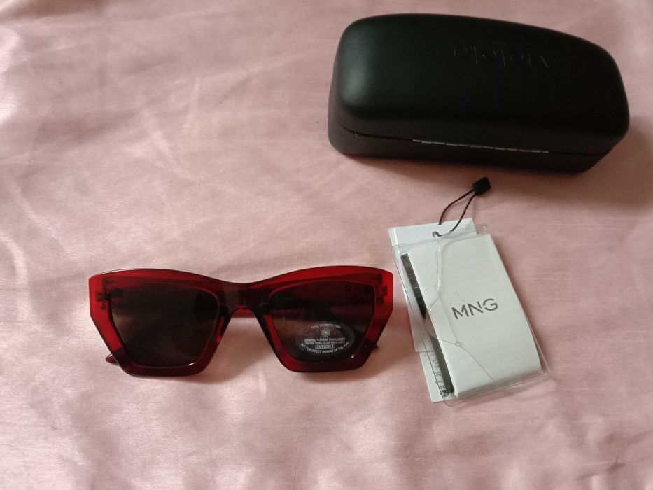 Очки красные солнцезащитные MNG Celine cat eye кошки