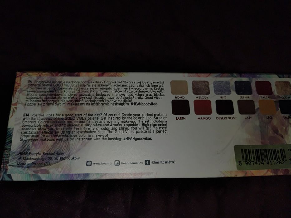 Paleta 12 cieni do powiek HEAN GOOD VIBES