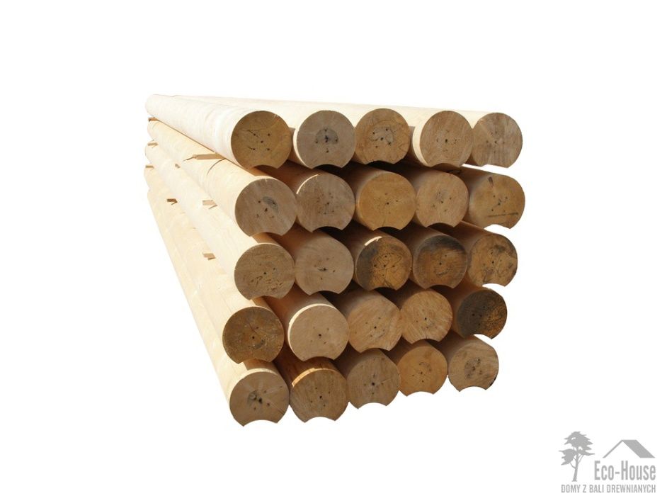 BALE DREWNIANE NA DOM - bale toczone okrągłe 180 mm