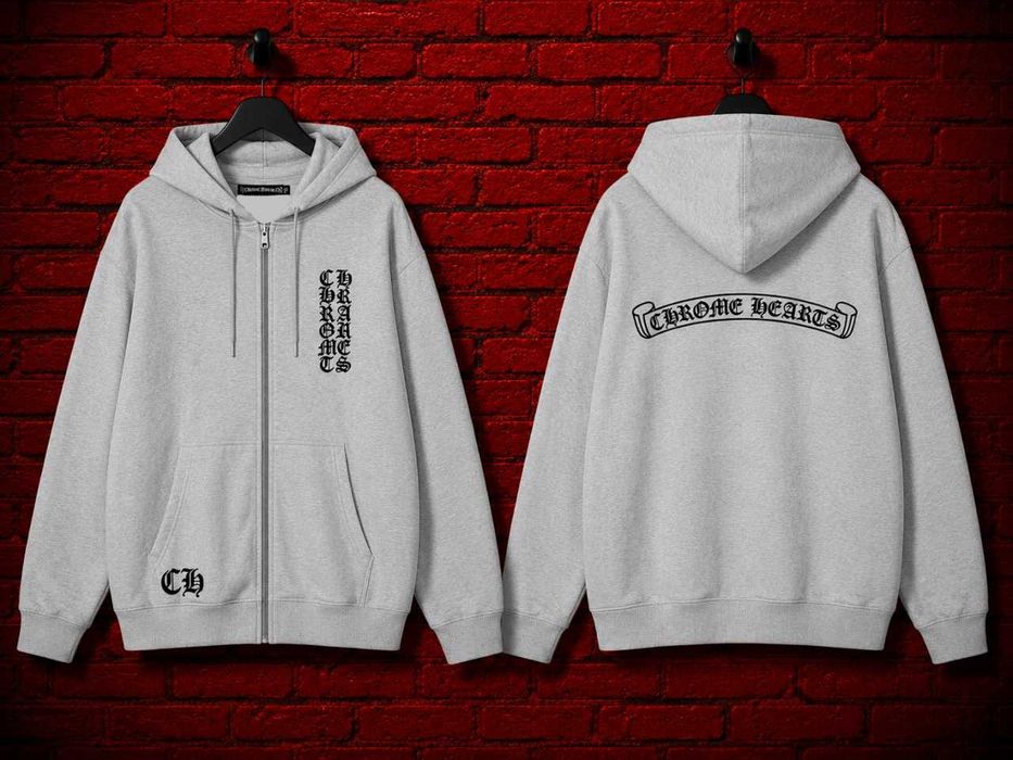 ‼️SALE‼️ Зіп-худі Chrome Hearts зіпка хром хартс сіра