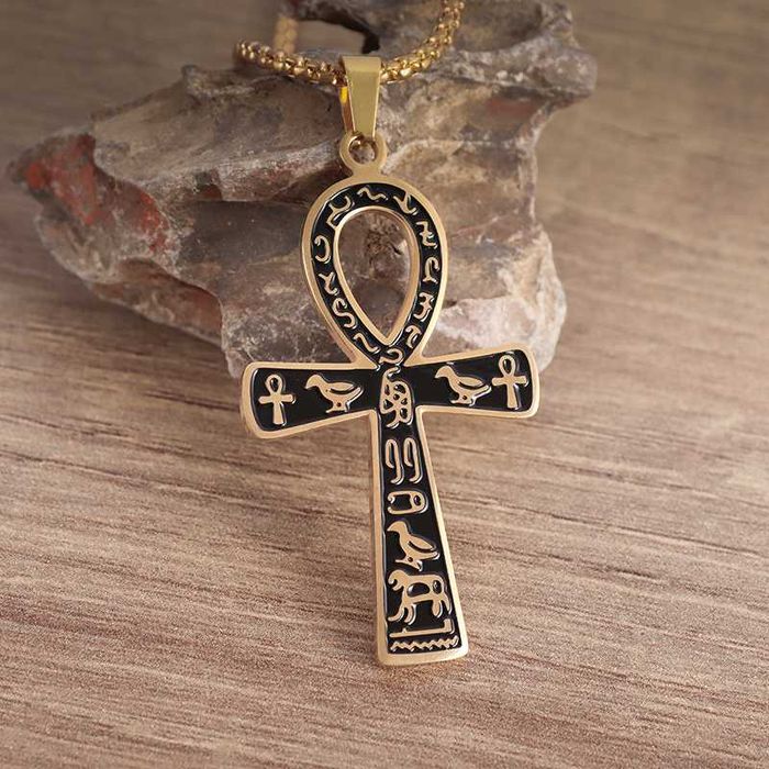 Ankh cruz pingente colar