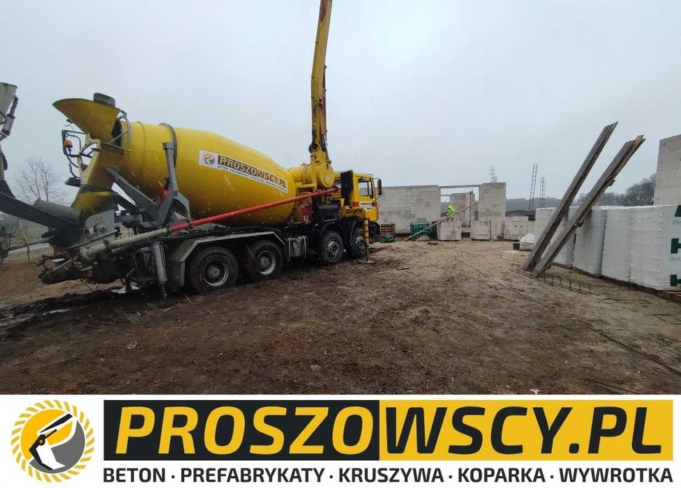 beton towarowy z pompą na fundamenty posadzki stropy słupy