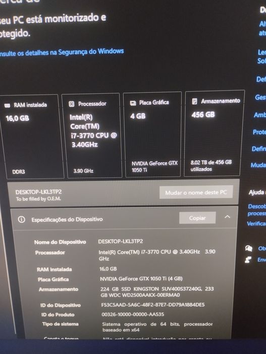 Torre Gaming Gigabyte i7 3.90 ghz