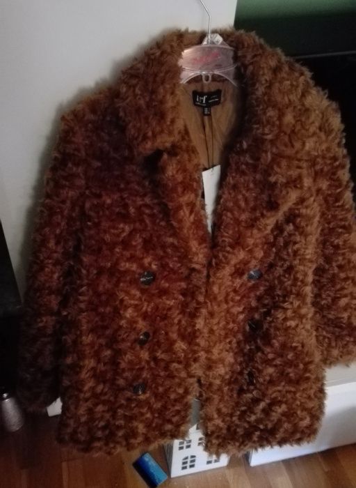 Sztuczne futerko kurtka baranek Zara rozm S-M