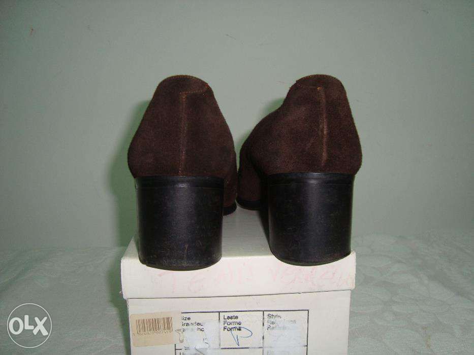Sapatos de senhora em camurça (PELE) castanhos nº 36 – marca ROMEU