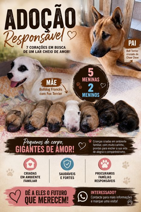 Cachorros Cruzados para doação