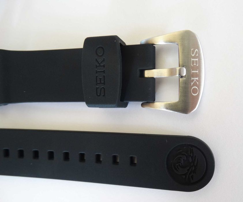 Pasek gumowy silikonowy 20mm do zegarka Seiko miękki czarny granatowy