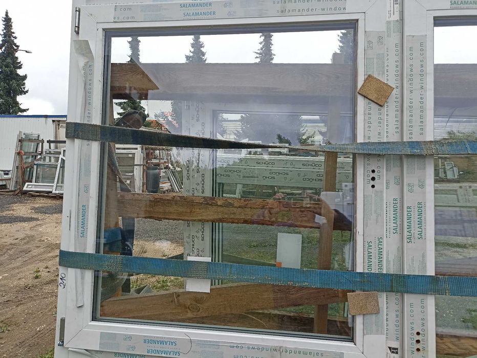 Okno tarasowe pcv 204/210 trzy szybowe okno+balkon