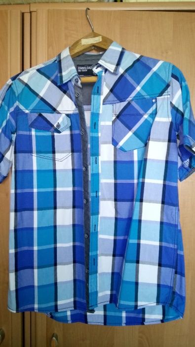 Летние рубашки короткий рукав для подростка xs, s