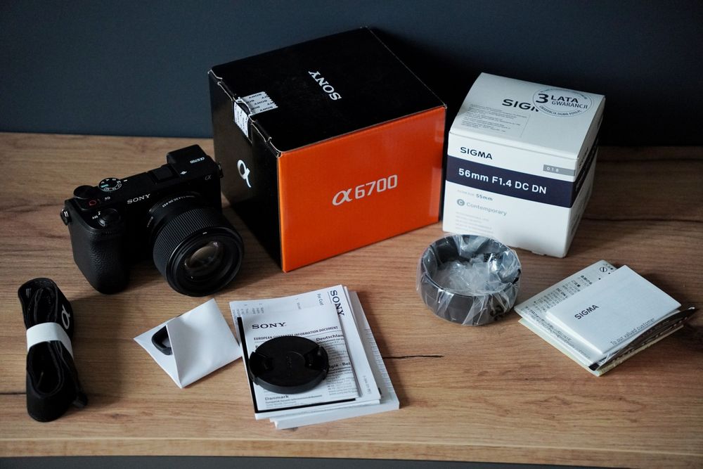 Nowy aparat Sony a6700 + sigma 56mm 1.4