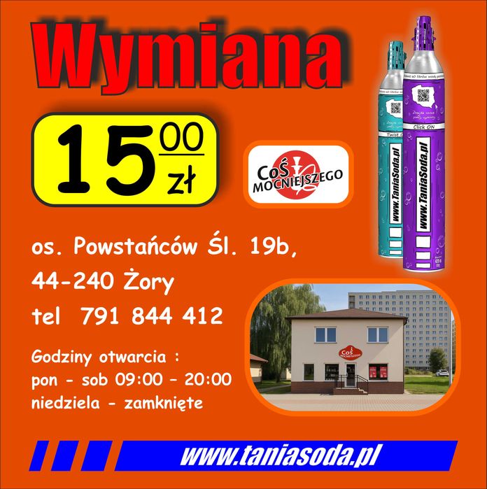 Gaz Soda CO2 425g do saturatorów Stream quick on twist on connect