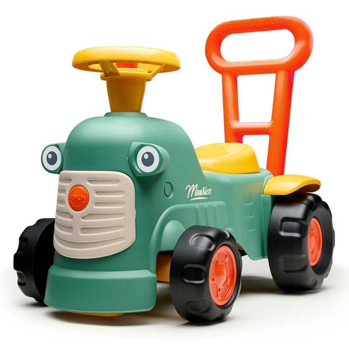 Maurice Traktorek Jezdzik Zielony Pchacz Odpychacz Schowek od 1 roku