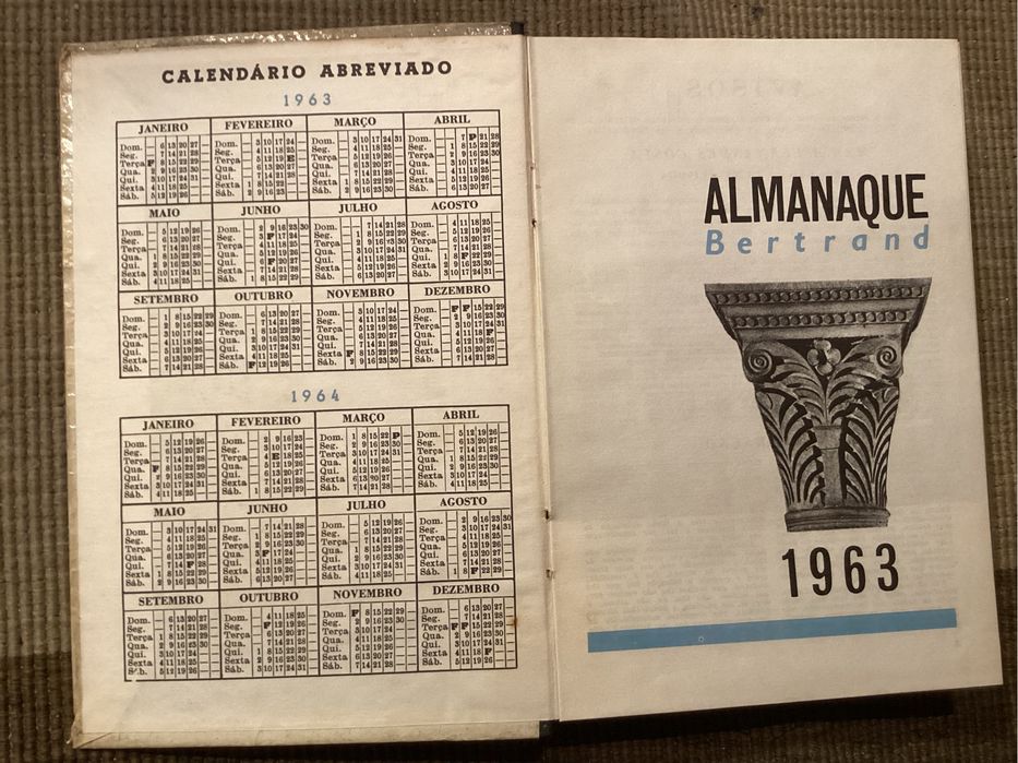Livro Almanaque Bertrand 1963