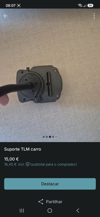 Suporte para Telemóvel  em automóvel