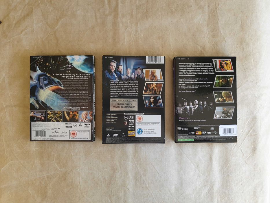 DVDs usados Battlestar Galactica Temporadas 1, 2 e 3