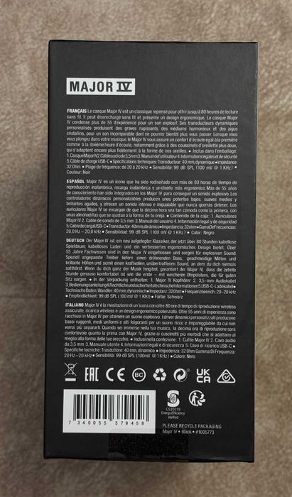 ‼️Бездротові акумуляторні навушники Маршал мажор 4 Marshall major 4