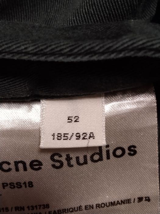 Acne Studios ISHIR PSS18 — чоловічі штани, розмір 52