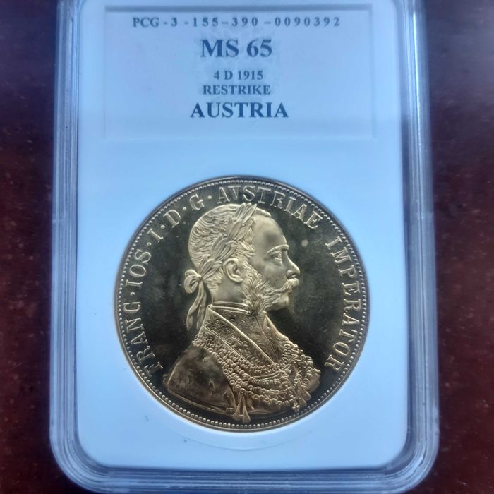 Cztery dukaty 1915  nowe bicie