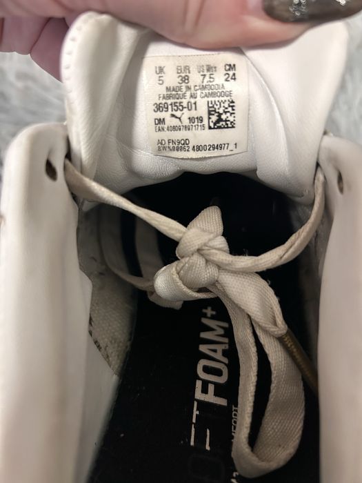 Кросівки puma cali шкіряні білі 38 жіночі кожаные пума кеды