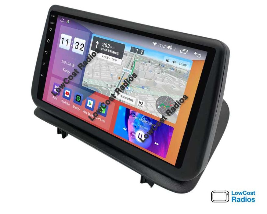 (NOVO) Rádio 2DIN 9"• Renault Clio 3 III | (2005 a 2014) • Android GPS • Mãos livres • CARPLAY • ANDROID AUTO