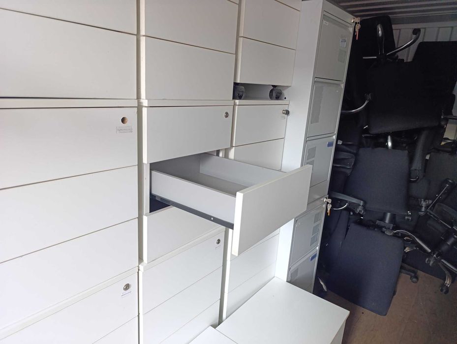 Szafka komoda szuflady kontenerek pod biurko biały