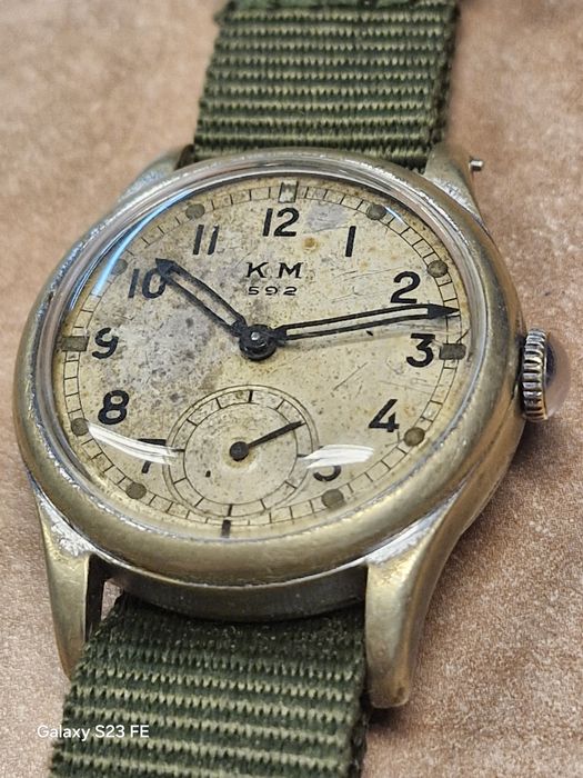 ALPINA 592 Kriegsmarine stary zegarek wojskowy Niemiecki