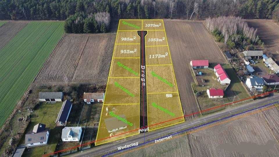 Działka budowlana z przyłączami przy lesie gm. Glinojeck