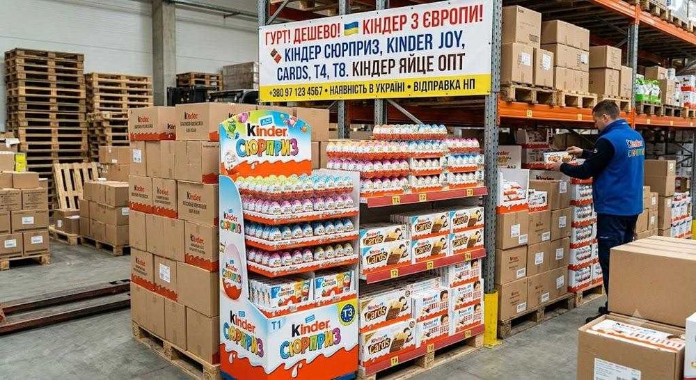 гурт дешево ! Кіндер сюрприз, kinder з європи ! Kinder Joy, Kinder Cards, Kinder t4, t8 кіндер яйце опт