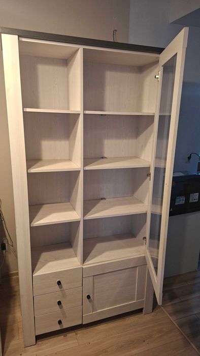 Witryna Antwerp Chest of Drawers, 106x40x146cm, White (S214-REG1W1D3S/20/10-MSJ/SOL)