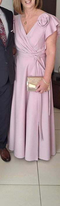 Sukienka długa brudny róż