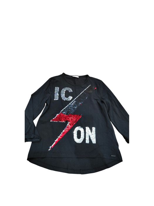 Czarna bluzka t-shirt 152 cekiny
