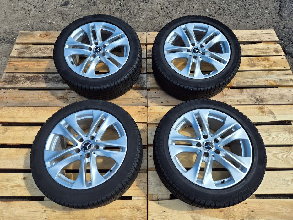 Komplet Koła Felgi 17" Cali ZIMA! MERCEDES 5x112 ET48 8J E W212 W207 Oryginał 66.6mm