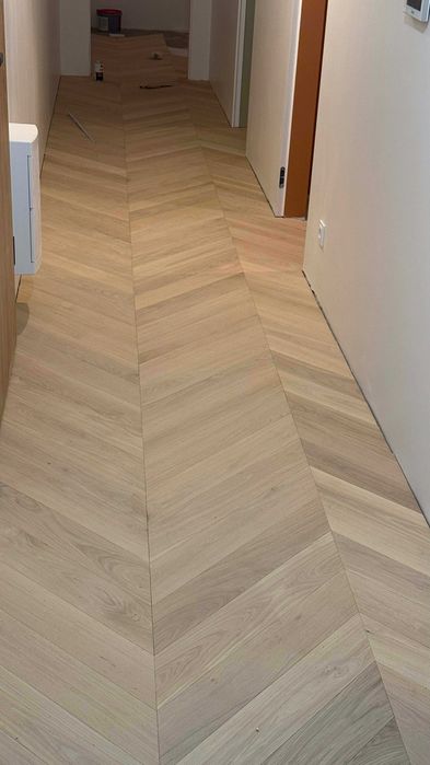 Jodełka francuska dąb olej ef. surowego drewna faza 12x120x680