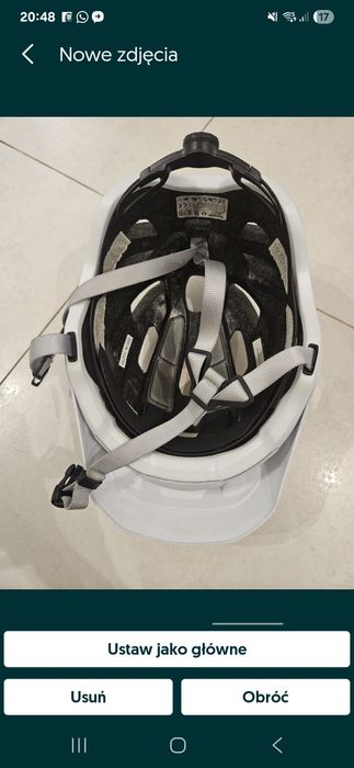 Kask Decathlon rockrider biały rowerowy 55-59 cm