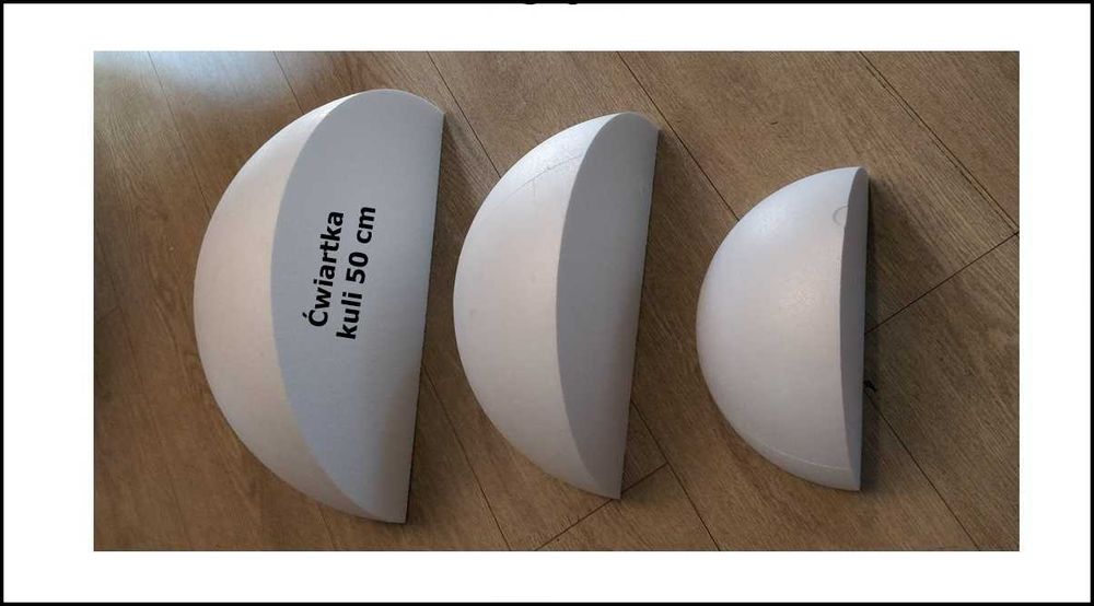 Kula styropianowa 50 cm POŁOWA Stan idealny