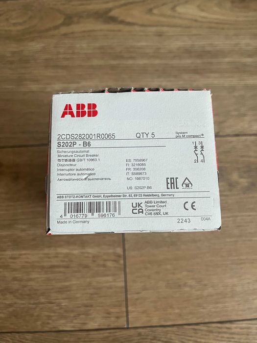 ABB S202P-B6 wyłącznik nadmiarowo-prądowy