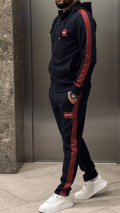 Спортивный мужской костюм hugo boss синий  оригинал