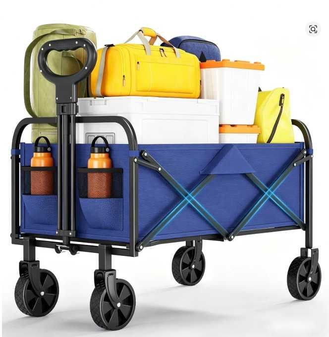 Carrinho de Mão / Trolley de Transporte Dobrável XL (Até 172 kg / 220L) - Novo