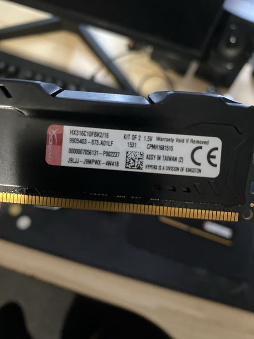 Pamięć ram ddr3 1600MHz 2x8gb hyperx