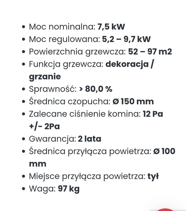 Piec koza 7,5 kW obrotowy Piecyk andorra