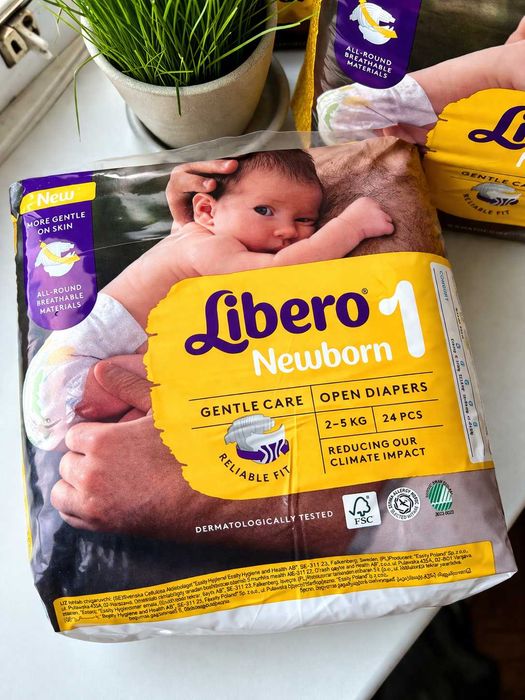 Підгузки Libero Newborn 1 (2–5 кг)  | Комплект 6 уп х 24 шт = 144 шт