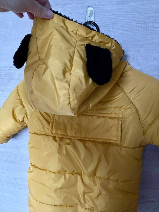 Kurtka jesienna/ zimowa dziewczęca r. 98/ 104, żółty płaszczyk/ parka