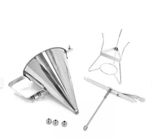 Funil doseador de massas liquidas