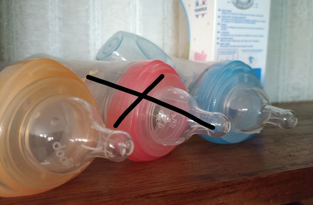 Дитяча пляшечка; бутилочка dodie; 0-6 м; 6+м