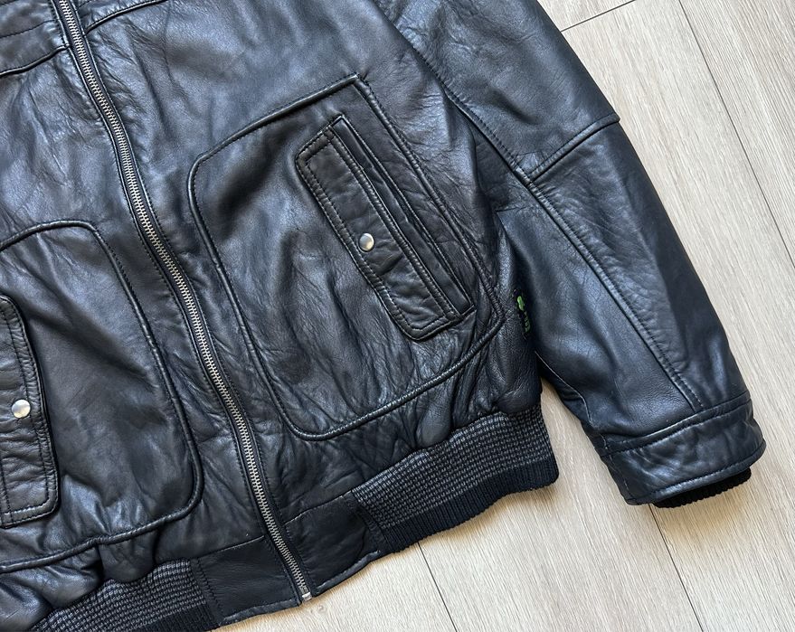 Шкіряна куртка бомбер Q-21 swiss leather jacket