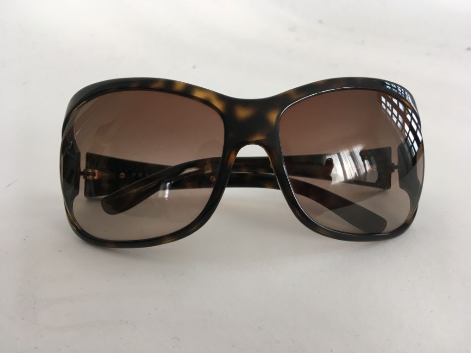 Okulary Prada SPR05L etui certyfikat brown