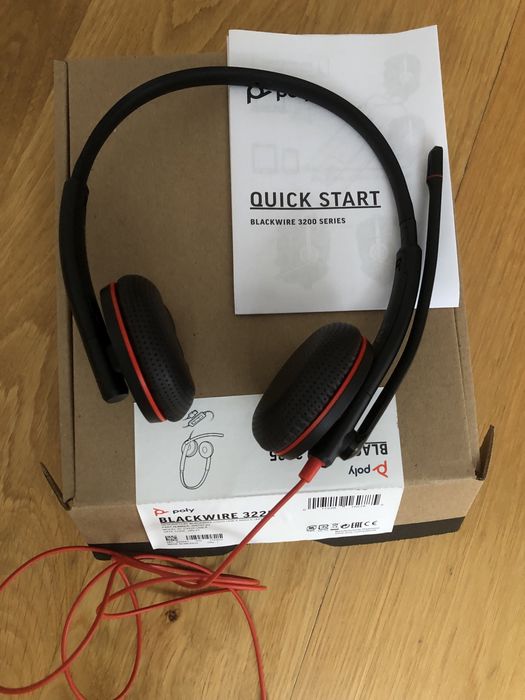 Słuchawki przewodowe Plantronics Blackwire C3225 USB-A pałąk